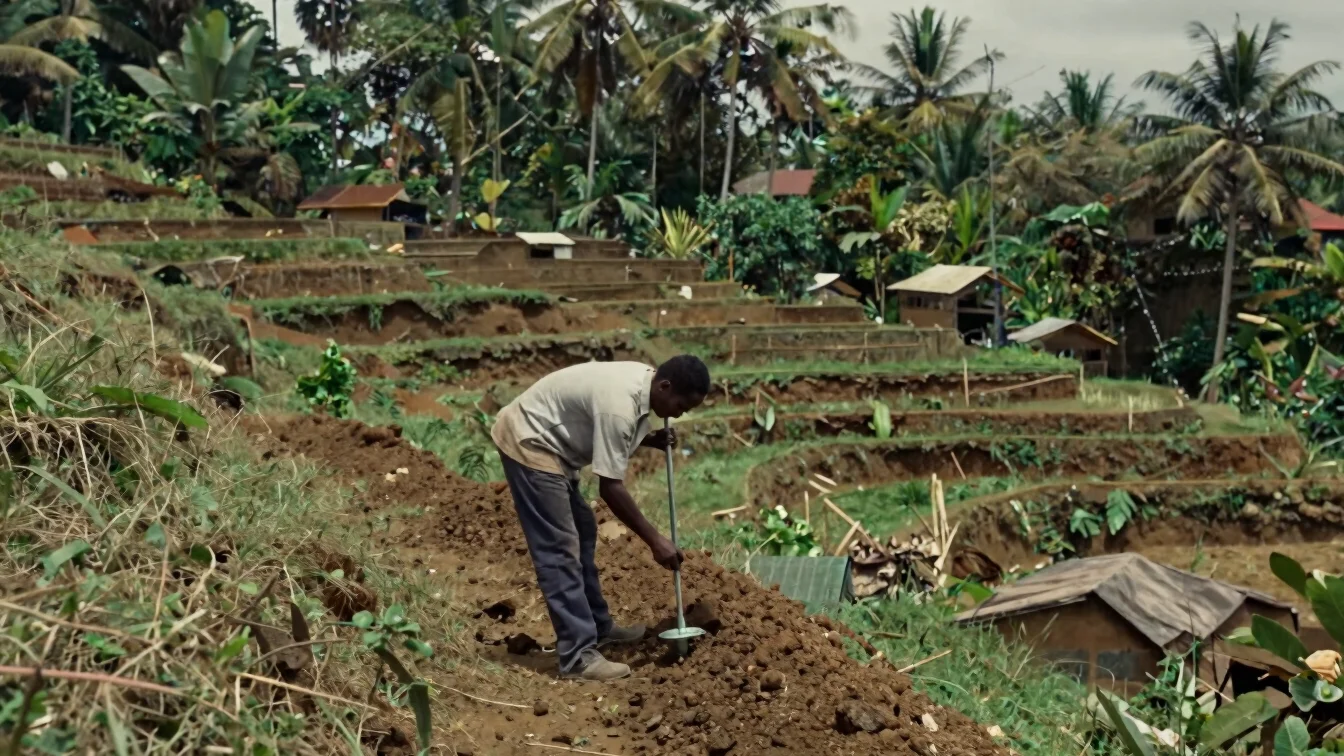 Documentary editorial photograph of field observation, a technici